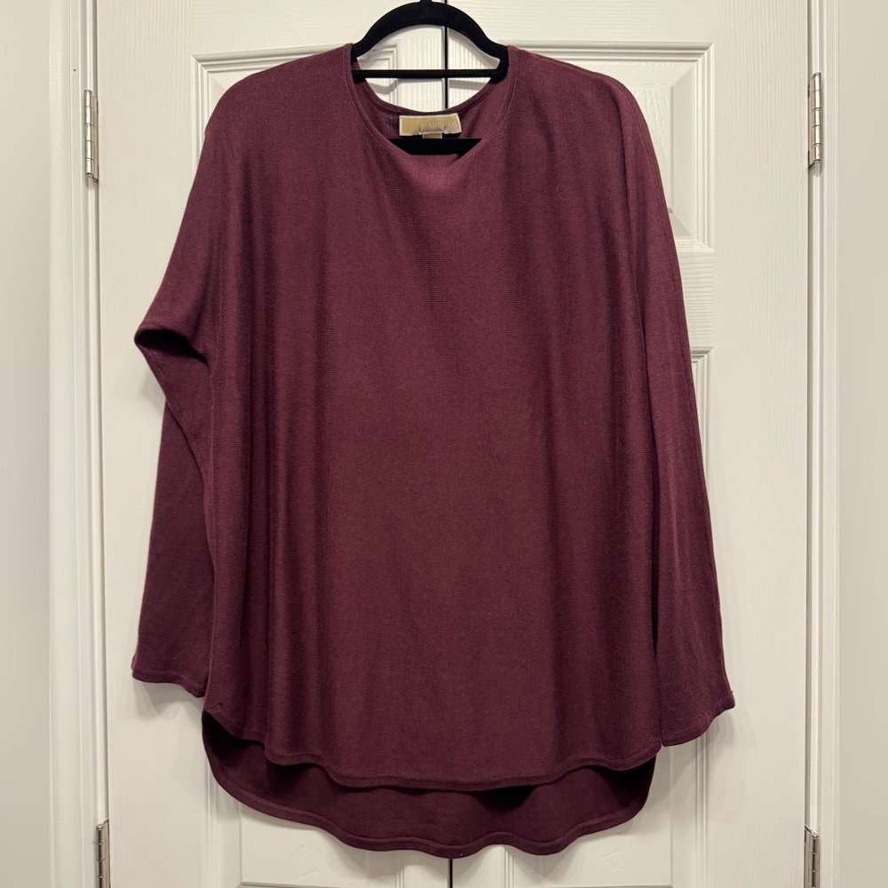 Michael Kors Deep Burgundy Relaxed Dolman Sweater XL
